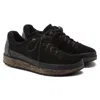 Birkenstock Women's Honnef Low Suede Leather Sneaker - Medium/narrow In Black In Black
