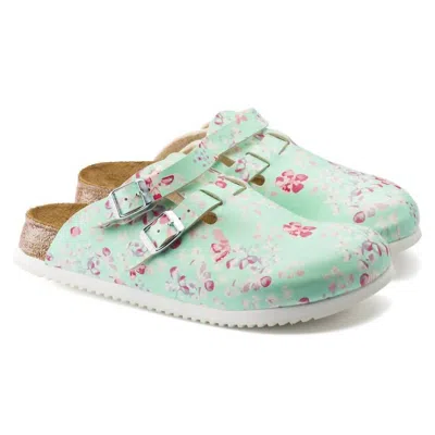 Birkenstock Women's Kay Prof Narrow Clogs In Flower Field Mint In Multi