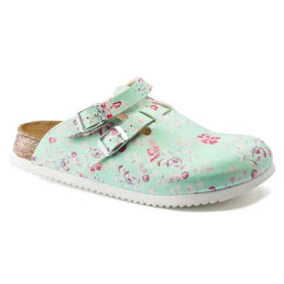 Birkenstock Women's Kay Professional Clog In Flower Field Mint In Multi