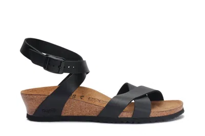 Birkenstock Women's Lola Wedge Ankle Strap In Black