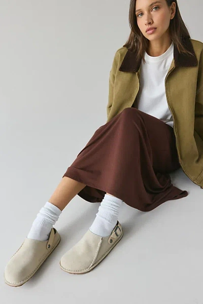 Birkenstock Women's Lutry Premium Suede Clog In Eggshell Suede, Women's At Urban Outfitters