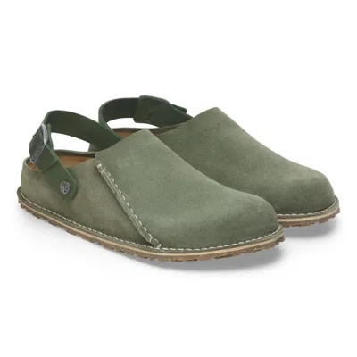 Birkenstock Women's Lutry Suede Leather Clog In Thyme In Sand