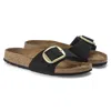 Birkenstock Brown Madrid Big Buckle Sandals In Black