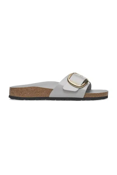 Birkenstock Madrid Big Buckle Slides In Purple