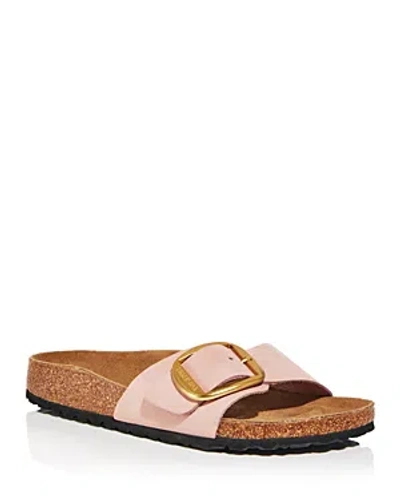 Birkenstock Madrid Big Buckle Pink Leather Cork Footbed Sandals