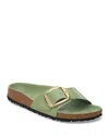 Birkenstock Madrid Big Buckle Slide Sandal In Green
