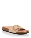 Birkenstock Sandals Madrid Big Buckle In New Beige Leather/gold
