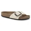 Birkenstock Women's Madrid Vegan Big Buckle Sandals In Eggshell In White