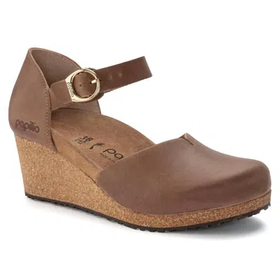 Birkenstock Women Mary Ring Buckle Sandal In Cognac In Green