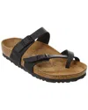 Birkenstock Womens Black Mayari Cross Strap Sandal 4 In Black
