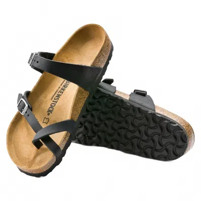 Birkenstock Women's Mayari Oiled Leather Sandals In Black