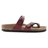Birkenstock Women's Mayari Vegan Pull Up Sandal In Bordeaux In Brown
