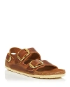 Birkenstock Milano Big Buckle Sandals In Cognac