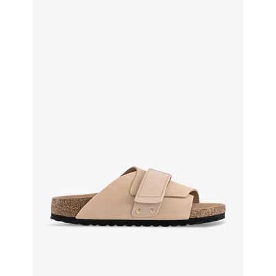Birkenstock Kyoto Flats In Rose-pink Suede In Beige