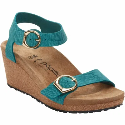 Birkenstock Women Papillo Soley Wedge Sandal In Biscayne Bay In Multi
