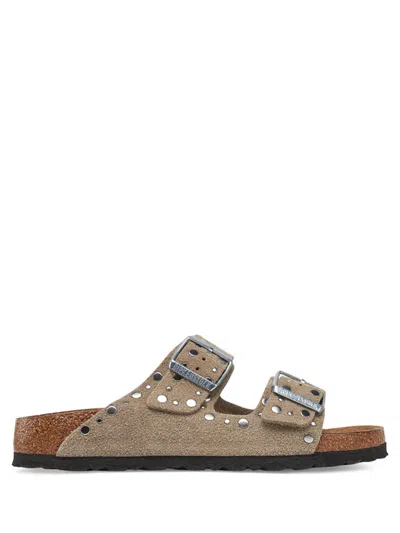 Birkenstock Arizona Suede Leather Sandals In Brown
