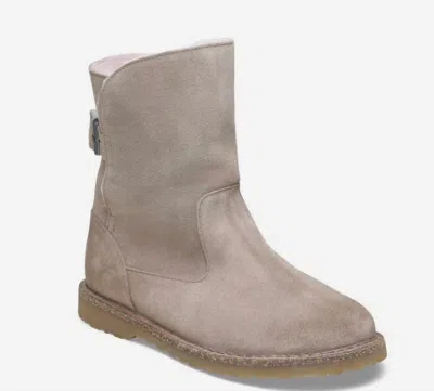 Birkenstock Women's Shearling Suede Short Boots In Grey In Gray