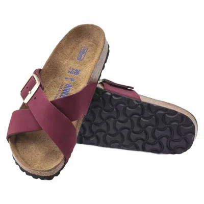Birkenstock Women's Siena Soft Footbed In Maroon In Multi