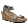 Birkenstock Women's Soley Wedge Sandals In Dove Gray In Brown