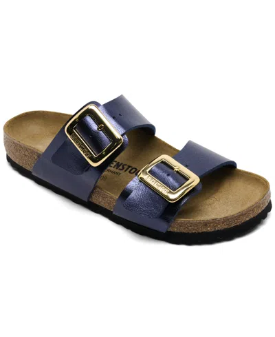 Birkenstock Women's Sydney Luxe Buckle Birko-flor Sandals From Finish Line In Blue