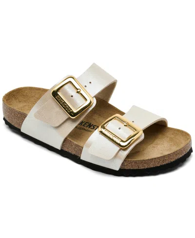 Birkenstock Women's Sydney Luxe Buckle Birko-flor Sandals From Finish Line In White