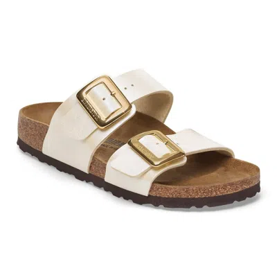 Birkenstock Women's Sydney Luxe Buckle In Pearl White In Multi