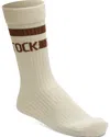 Birkenstock Stripe Logo Crew Socks In Beige