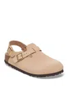 Birkenstock Nubuk Leather Tokio Clog Shoes In Beige