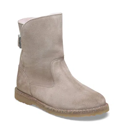 Birkenstock Women's Uppsala Shearling Ankle Boots In Gray Taupe