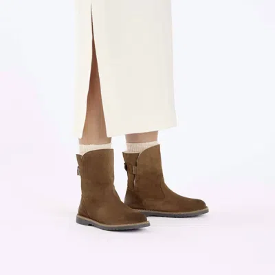 Birkenstock Women's Uppsala Shearling Boots In Dark Tea In Brown