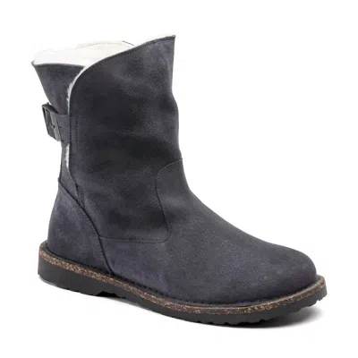 BIRKENSTOCK WOMEN'S UPPSALA SUEDE SHEARLING BOOT IN GRAY