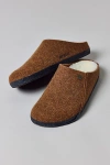 Birkenstock Women's Zermatt Shearling Wool Felt Clog In Toffee/natural Shearling, Women's At Urban Outfitters In Brown