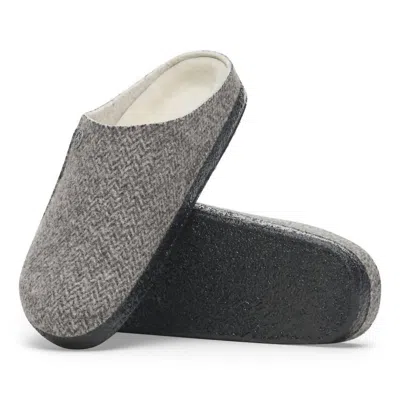 Birkenstock Women's Zermatt Wool Felt Slippers In Herringbone Gray