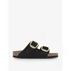 Birkenstock Arizona Big Buckle High Shine In Black Nubuck
