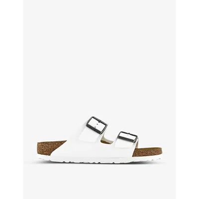Birkenstock Arizona Leather Sandals In White Birko