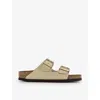 Birkenstock Womens Glamour Gold Arizona Two-strap Metallic Faux-leather Sandals In Glamour Gold