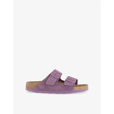 Birkenstock Womens Mauve Arizona Two-strap Suede Sandals Eur 39 / 6 Uk In Purple