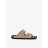 Birkenstock Womens Sandcastle Nubuck Arizona Double-strap Leather Sandals In Sandcastle Nubuck