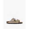 Birkenstock Arizona Narrow Fit Leather Suede Footbed Sandal In Sandcastle Suede