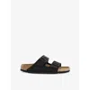 Birkenstock Womens  Arizona Two-strap Leather Flat Sandals
