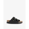 Birkenstock Womens Black Florida Iii Flex Platform Faux-leather Sandals