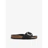 Birkenstock Womens Madrid Big Buckle Oiled Leather In Black