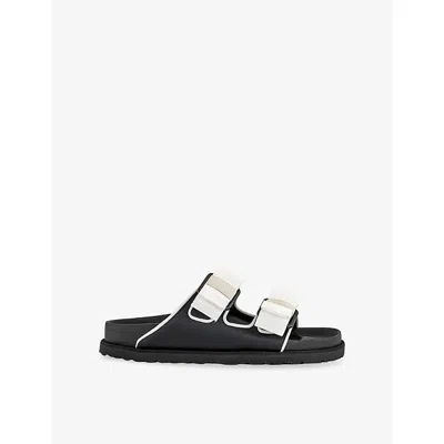 Birkenstock Arizona Bow-detailed Grosgrain-trimmed Satin Sandals In Multi