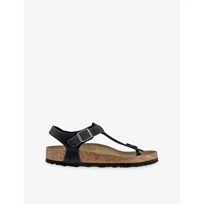 Birkenstock Womens Black Leather Kairo Suede Sandals Eur 40 / 7 Uk