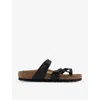 Birkenstock Womens Black Mayari Cross-strap Faux-leather Sandals In Black
