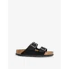 Birkenstock Soft Footbed Arizona Slides In Black
