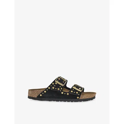 Birkenstock Arizona Rivet Sandals With Adjustable Straps In Black