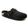 Birkenstock Womens Boston Shearling Clog - Narrow Width In Black In Black