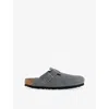Birkenstock Womens Basalt Grey Tfb Boston Suede Clogs Eur 40 / 7 Uk