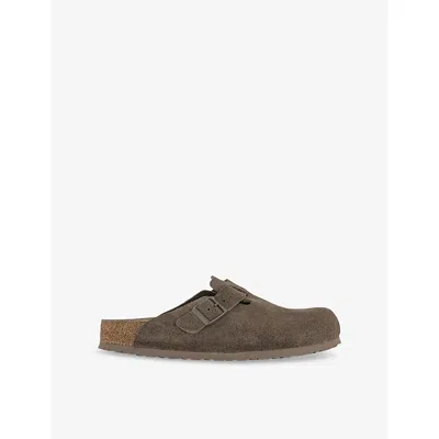 BIRKENSTOCK WOMENS CONCRETE GRAY SUEDE BOSTON SUEDE CLOGS EUR 37 / 4 UK